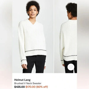 Helmut Lang V Brushed Sweater